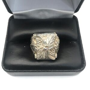 925 Sterling Silver Grape Vine Statement Men’s Ring Size 11